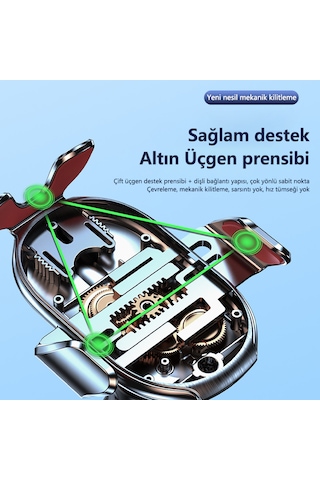 Mekanik Kilitli Yerçekimli Araç Telefon Tutucu 1 Saniyede Kilitleme 4.7-7 İnç Uyumlu Tüm Araçlar İçin Evrensel Araç Telefon Tutucusu