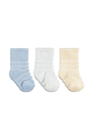 Civil Baby Çemberli Basic Havlu 6-18 Ay 3'lü Bebek Erkek Çorap Set Standart