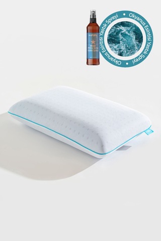 Aroma Terapi Okyanus Esintisi Visco Yastık Ve Yastık Spreyi Beyaz