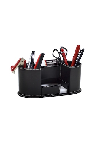 Mimaks Dk-27 4 Bölmeli Suni Deri Kalemlik Masa Seti