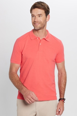 Tudors Erkek Slim Fit Dar Kesim Pamuklu Yumuşak Dokulu Serin Tutan Kumaş Düz Pike Polo Yaka Tişört-31624 Nar