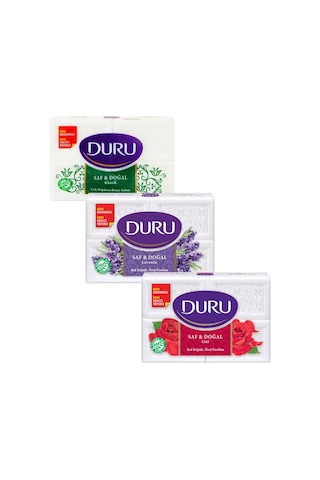 Duru Kalıp Sabun 600 Gr 4x150 Klasik-gül-lavanta 3 Lü Karma Paket Lavanta