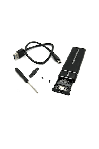 Aogo Ngff/m.2 Nvme Ssd Kutu 2 Si 1 Arada Usb C 10 Gbps Alimunyum