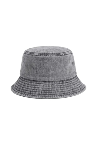 Uniquetrenders Kadın Eskitme Vintage %100 Pamuklu Bucket Kova Şapka Gri