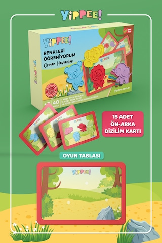 Renkleri Öğreniyorum Orman Hayvanları Renk Eşleştirme Oyunu 40 Parça