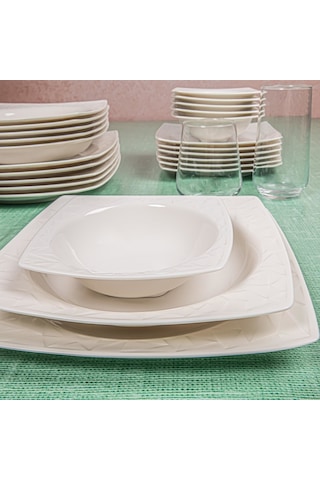 Güral Porselen Güral Vıvente 24 Parça 6 Kişilik Bone Yemek Takımı