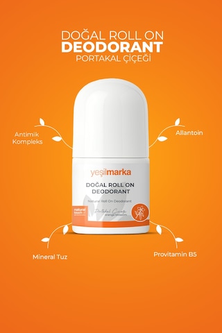 Yeşilmarka Portakal Kokulu Doğal Unisex Roll-On Deodorant 50 ML
