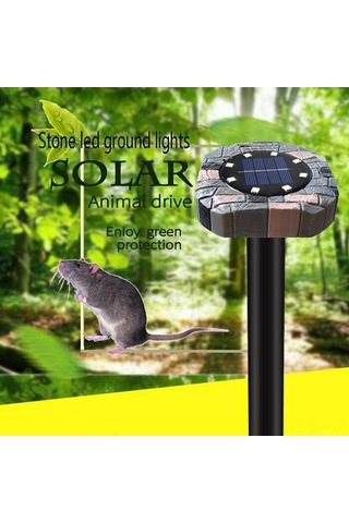 Novahub Güneş Enerjili Ultrasonik Fare Kovucu Ve Led Bahçe Aydınlatma Seti - 2'li Paket