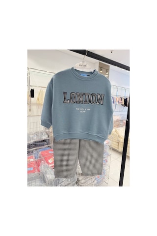 Poala Kids London Dokuma Pantolonlu Takım Çok Renkli