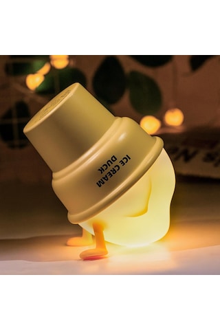 Dondurma Ördek Gece Lambası, Silikon Emzirme Lambası, Usb Şarj Edilebilir Diğer