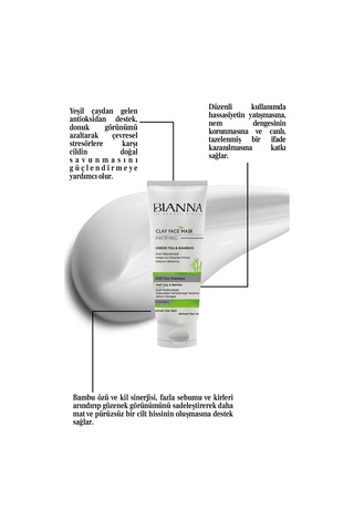 Yeşil Çay Ve Bambu Özlü Kil Maskesi C Vitaminli 200ml Yüzmask