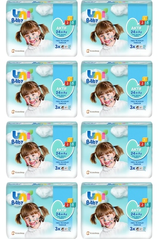 Uni Baby Aktif Islak Mendil 52'Li X 24 Adet