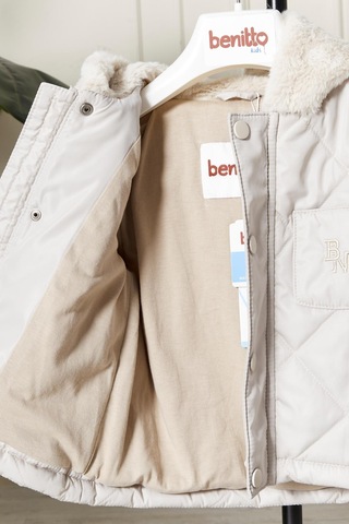 Benitto Kids Benittokids Erkek Bebek Çocuk Kulaklı Kapüşonlu Mont 51323 Bej