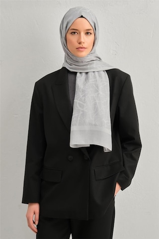 Armine Tencel İpek Kaligrafi Desen Şal 3295 Gri