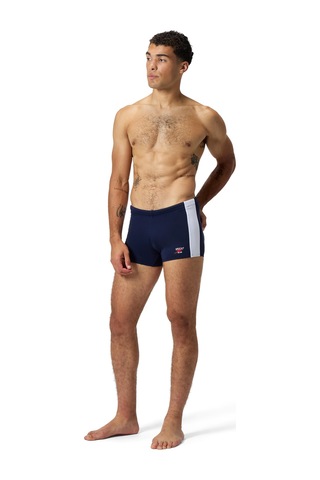 Speedo Jetstream Retro Colorblock Square Leg Erkek Yüzücü Mayosu Lacivert