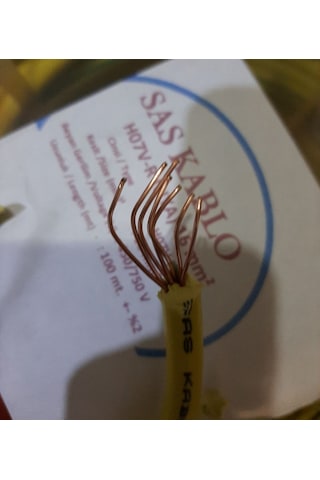 100 METRE 1x16 MM NYA ELEKTRİK KABLOSU (CCA) - SARI