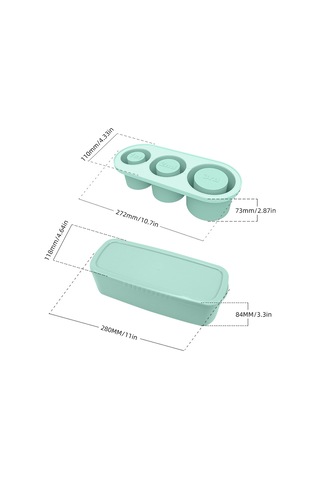 Reedark Silikon Buz Küp Kalıbı, 3 Adet Boş Silindir Şeklinde, 20-40oz Bardaklar İçin Uygun, Kapaklı, Yemeği Dereceli Malzeme, Yavaş Erime, Kolay Çıkarma - Mavi Çok Renkli