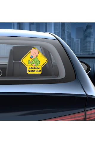 Arabada Bebek Var Sticker - Araba Oto Motosiklet Karavan Sticker - 00170 15x15 Cm