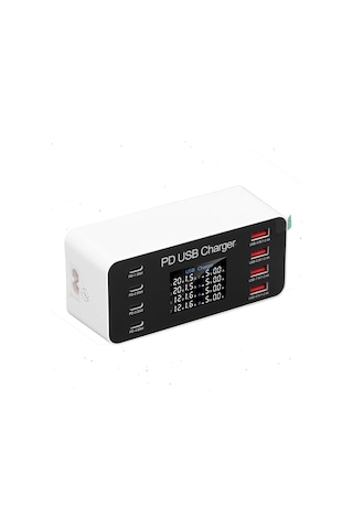 Powermaster Pm-26056 8 Port Usb+pd Akıllı Şarj İstasyonu