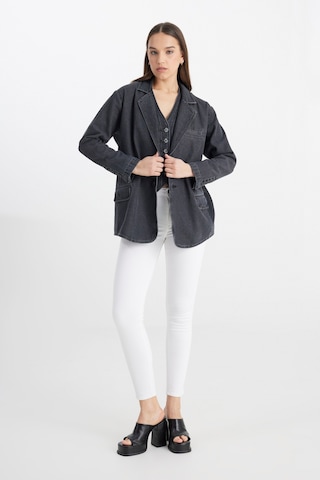 Oversize Bol Kesim Pamuk Antrasit Jean Kot Ceket L241652003 Antrasit