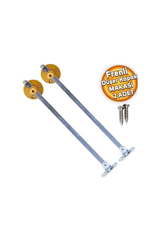 Lexroo Düşer Kapak Makası Frenli Dolap Çekmece Metal 25 Cm Sessiz Açma Kapama Amortisör Piston Açık