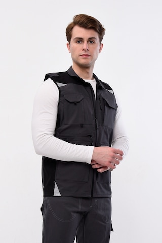 Uniprom Yelek Likralı Madrid Model 10 Cepli Yazlık Füme