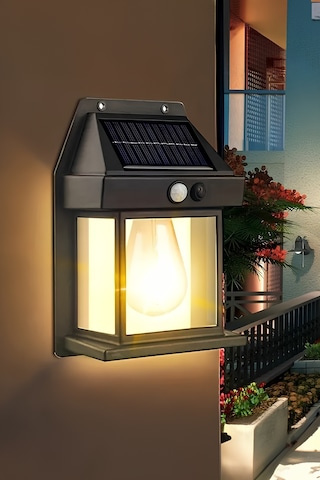 Markafox 2025 Model Yeni Suya Dayanıklı Hareket Sensörlü Güneş Enerjili Solar Led Dış Mekan Bahçe Lambası