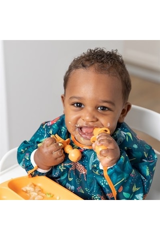 Bumkins Uzun Kollu Önlük (6-24 Ay) - Jungle Mavi