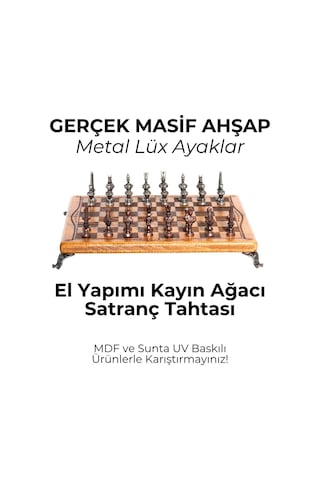 Mc40 Antik Mısır Figürlü Metal Satranç Takımı - Lüks Hediyelik Satranç Takımı