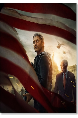 Cakasepetim Kod Adı Angel Gerard Butler Ve Morgan Freeman Ahşap Mdf Tablo