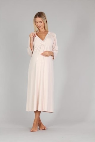 Bone Club 5302 Bej Hamile Lohusa Gecelik 001