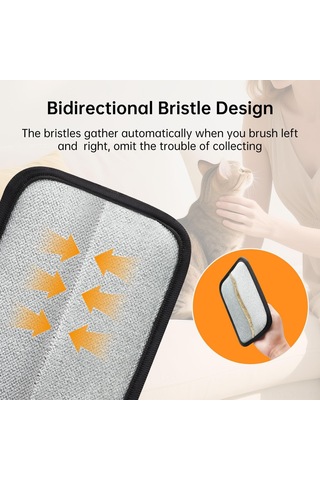 Springsun Kediler Ve Köpekler İçin Elektrostatik Tüy Alma Eldiveni - Tekrarlı Kullanım, Koltuk Döşeme Halı Temizleme Aracı Siyah