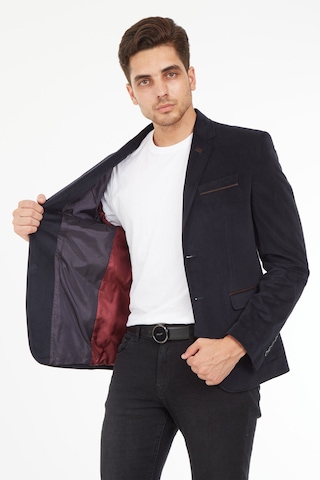Sposo G-192 Dar Kalıp Örme Kumaş Lacivert Erkek Blazer Ceket Lacivert