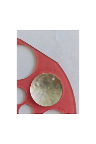 30mm Yandan Delikli Doğal Düğme 48 Boy 10 Adet