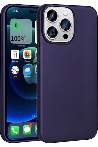 Apple Uyumlu iPhone 15 Kılıf Zore Premier Silikon Kapak Lacivert