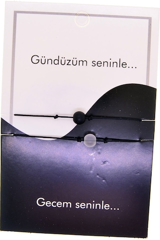 X-lady Accessories Altın Renk Gündüz Gece Arkadaş Şans Bilekliği - 2689 Çok Renkli