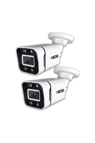 Ids Gece Renkli 5mp Sony Lens 1080P FHD Ahd Güvenlik Kamerası 4X Ultra Led Plastik Kasa 2 Adet