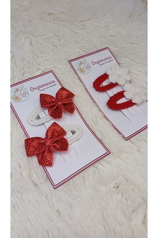 Yılbaşı Tokası- 2 Çift Kırmızı