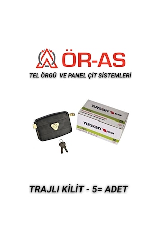 Demir Kapı Kilidi - Tursan Trajlı Kilit 5-adet