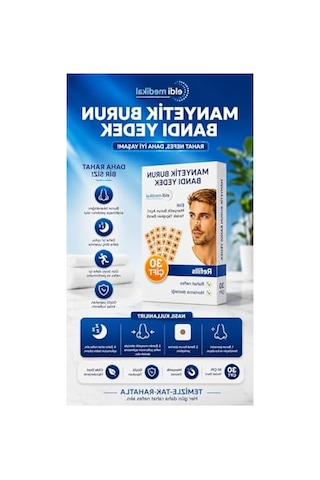 Manyetik Burun Açıcı, Yedek Yapışkan Bant İle Kullanım Kolaylığı