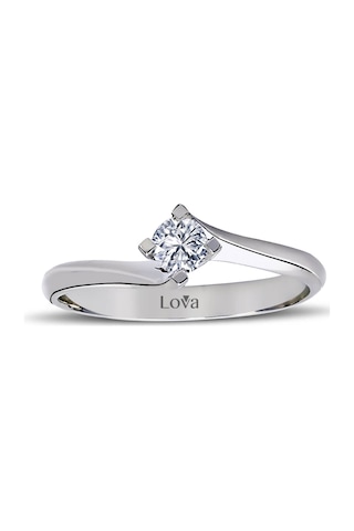 Lova E Renk 0,20 Karat Pırlanta Tektaş Yüzük - IDL Sertifikalı - 1030095
