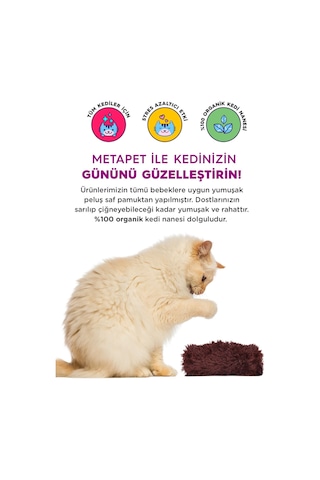 Metapet Catnipli Peluş Kedi Oyuncağı Organik Kedi Nanesi Oyuncakları