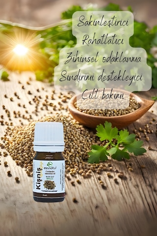 Einnatur Kişniş Uçucu Yağı %100 Saf Coriandrum Sativum Essential Oil 5 ML