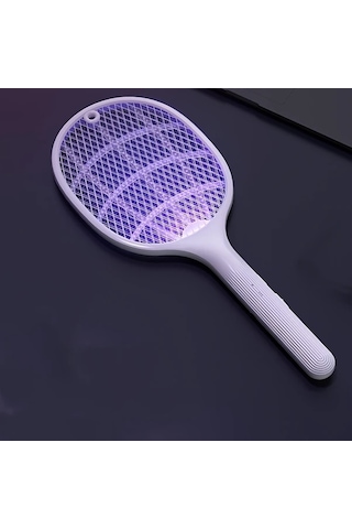 Boatshop1 1 Paket - Elektrikli Sinek Raketi Şarj Edilebilir Sinek Öldürücü 3 Katmanlı Güvenlik Ağı Ev Ve Ofis İçin