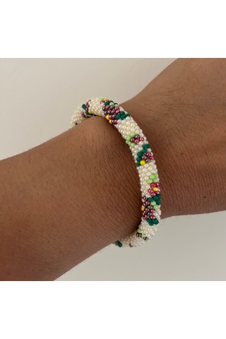 Chichibeads Günlük Şıklık El Yapımı Kolye Bileklik Set Beyaz - Yeşil