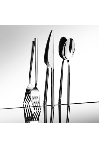 Nehir Gloria Sade 6 Kişilik 36 Parça Çatal Kaşık Bıçak Takımı Çelik