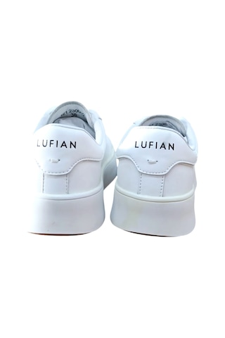 Lufian Adel Unisex Hakiki Deri Sneaker Ayakkabı Beyaz Siyah