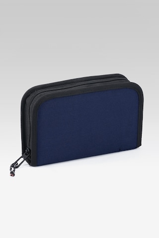 Çok Bölmeli Kalemlik Fermuarlı, Geniş Kapasiteli Imperteks Kumaş Lacivert Kalem Düzenleyici 30105
