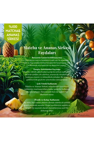 Mim and More Matcha & Ananas Sirkesi 250 ML