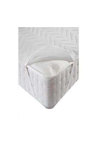 Divanev Kapitoneli Sıvı Geçirmez Alez 220x200 Cm Çift Kişilik Köşe Lastikli Beyaz